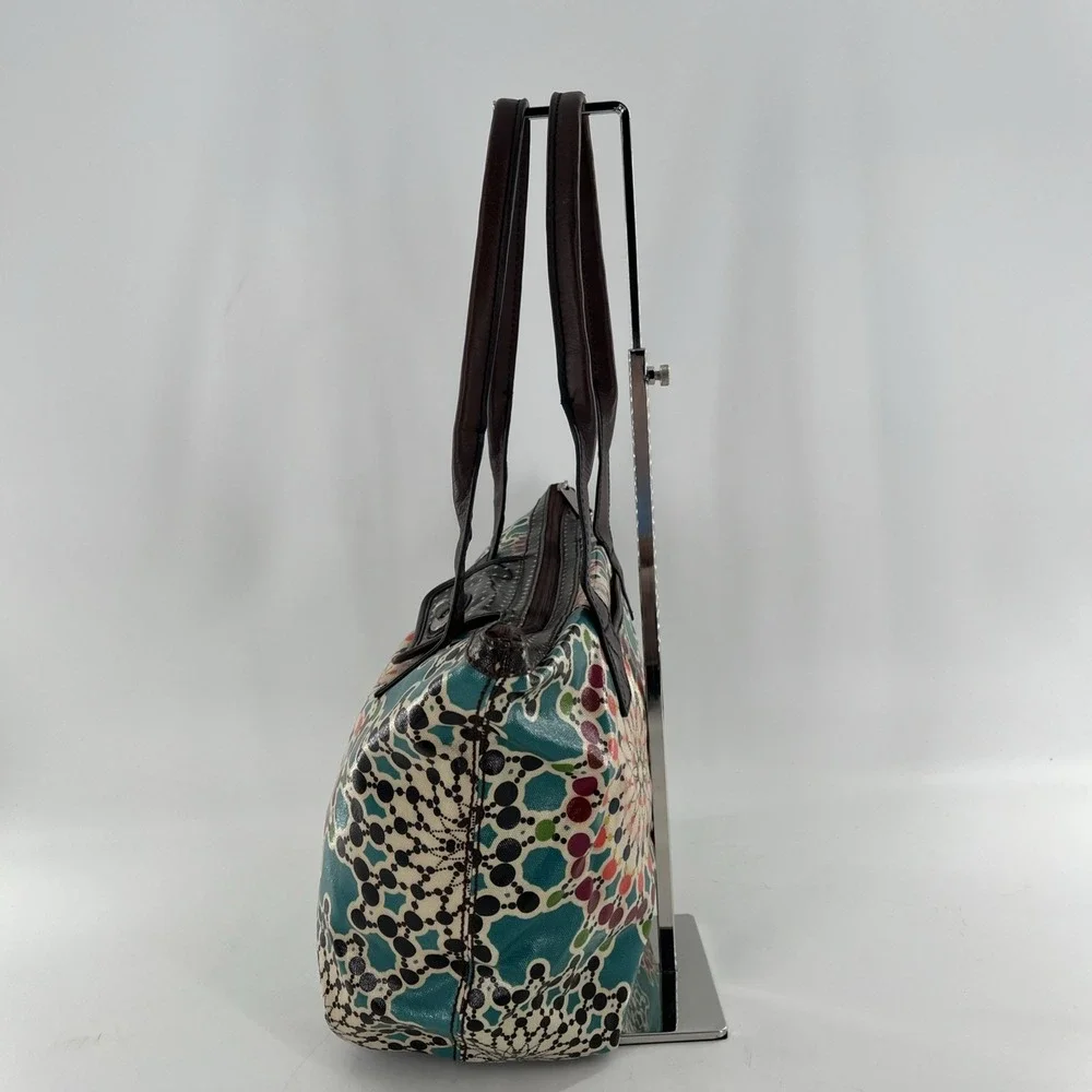 Fossil Key Per Large Tote Coat Satchel Shoulder Bag Kaleidoscope Medallion Multi